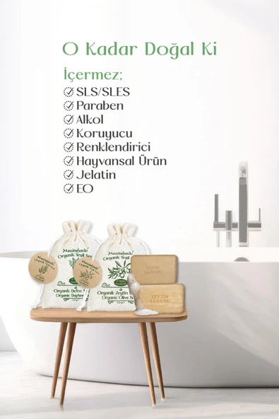 Mecitefendi Organik Yeşil Seri: Tılsım - Defne ve Zeytin Sabunu (Canlandıran ve Besleyen Bakım)+MİST - 3