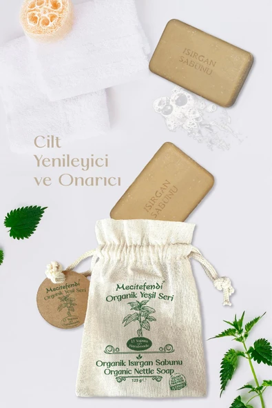 Mecitefendi Organik Yeşil Seri: Isırgan Sabunu (Cilt Yenileyici ve Onarıcı) 125 gr - 2