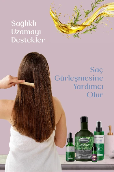 Biberiye Saç Bakım Seti Aura - Biberiye Şampuanı 400 ML + Biberiye Serumu 50 ML + Biberiye Suyu Saç Toniği 150 ML + Biberiye Yağı 10 ML - 3