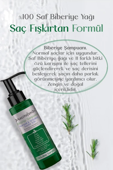 Biberiye Şampuanı 150 Ml (Biotin, Keratin Ve Kolajen İçerikli) - 2
