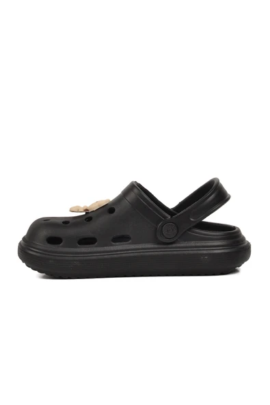 Ayakmod Siyah Unisex Sabo Çocuk Terlik 755 F - 2