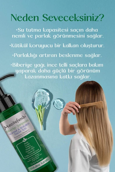 Biberiye Şampuanı 150 Ml (Biotin, Keratin Ve Kolajen İçerikli) - 3
