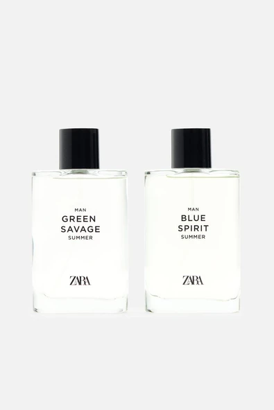 ZARA BLUE SPIRIT SUMMER + GREEN SAVAGE SUMMER EDT 2 X 90 ML - 5