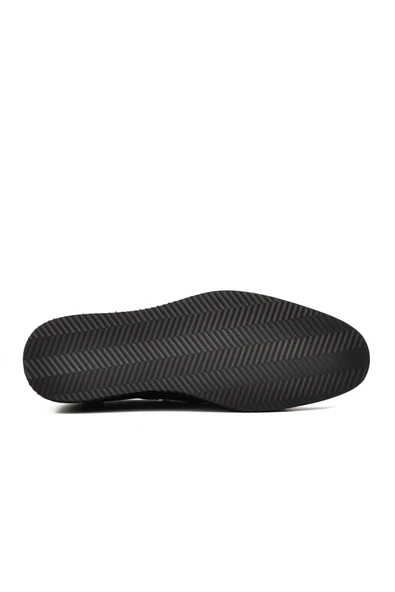 Ayakmod Siyah Hakiki Deri Erkek Günlük Ayakkabı Premium 03256 M - Resim 5