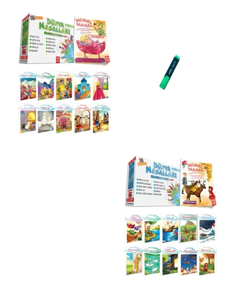 1. Sınıf Dünya Masalları Serisi 1 ve 2. Seri Hikaye Seti