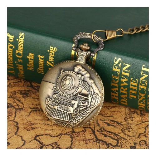 Periboia Tren Temalı Köstekli Saat ürün görseli 1