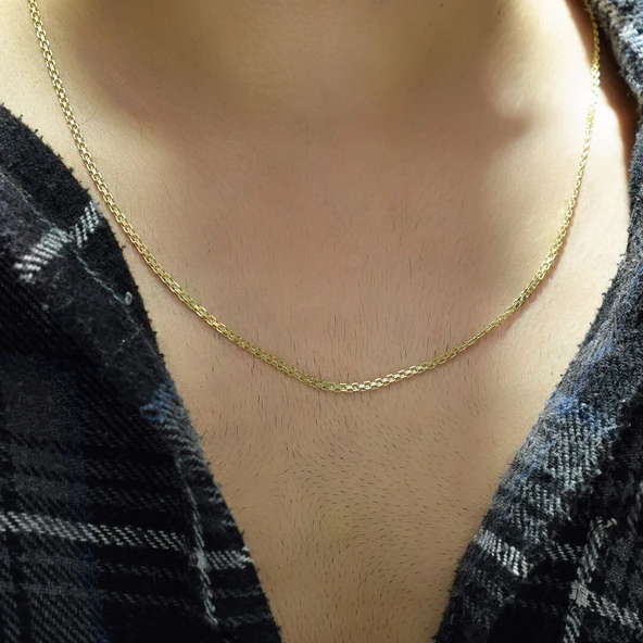 14 Ayar Altın Erkek Zincir Kolye