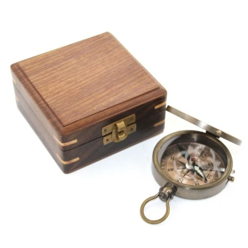 Periboia Ahşap Kutulu Pusula Model 6 ürün görseli