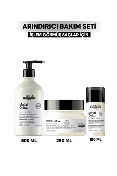 Loreal Professionnel Metal Detox 500 ml Saç Bakım Seti - 1