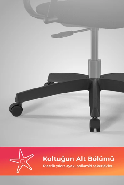 Ergolife Sit Air Ofis Koltuğu | Tekerlekli, Yükseklik Ayarlı, Fileli, Siyah, Bilgisayar Sandalyesi -572.60.1.152 - 7