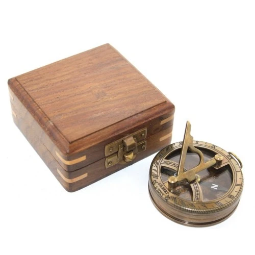 Periboia Ahşap Kutulu Pusula Model 7 ürün görseli 1