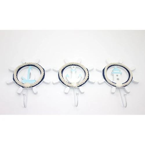 Periboia Ahşap Marin Dümenli Askılık