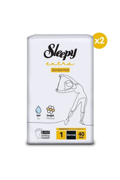 Sleepy Extra Ultra Ince Günlük Ped Normal 80 Adet Ped - 2
