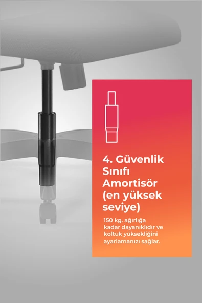 Ergolife Sit Air Ofis Koltuğu | Tekerlekli, Yükseklik Ayarlı, Fileli, Siyah, Bilgisayar Sandalyesi -572.60.1.222 - 6