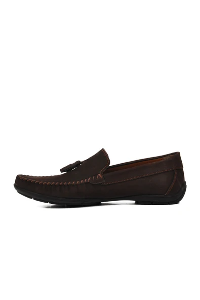 Ayakmod Kahve Nubuk  Erkek Loafer Ayakkabı D7218 M - 2