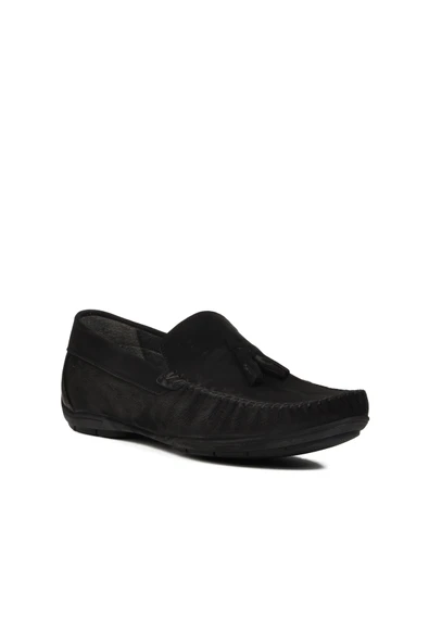 Ayakmod Siyah Nubuk  Erkek Loafer Ayakkabı D7218 M - 3