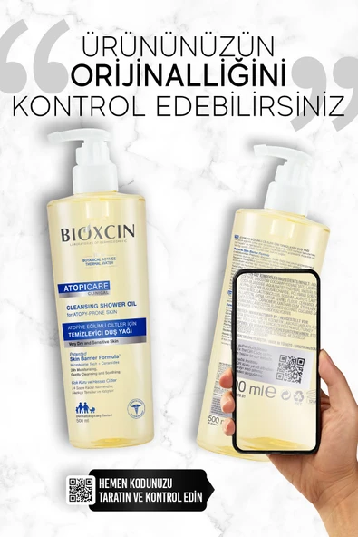 BİOXCİN Atopicare Atopi Eğilimli Ciltler İçin Temizleyici Duş Yağı 500 Ml - Seramid Microbiome Tech - Resim 7