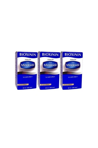 BİOXCİN Bioxinin Forte Minoksidil %5 Deri Spreyi 60 ml - 3 Adet