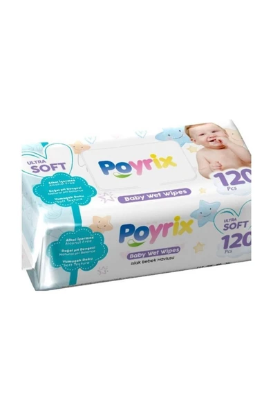 Kandilli Poyrix Ultra Soft Islak Bebek Havlusu 120 Li X 12 Adet (1440 Yaprak) - 4