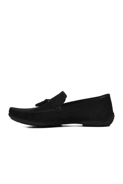 Ayakmod Siyah Nubuk  Erkek Loafer Ayakkabı D7218 M - 2