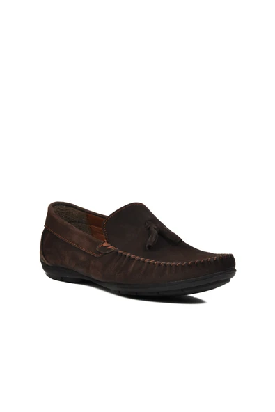 Ayakmod Kahve Nubuk  Erkek Loafer Ayakkabı D7218 M - 3