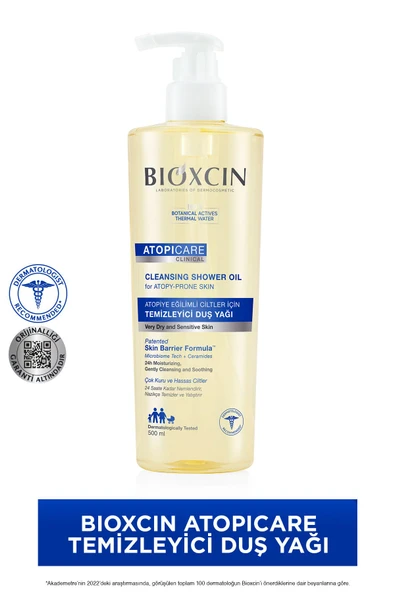 BİOXCİN Atopicare Atopi Eğilimli Ciltler İçin Temizleyici Duş Yağı 500 Ml - Seramid Microbiome Tech ürün görseli 1