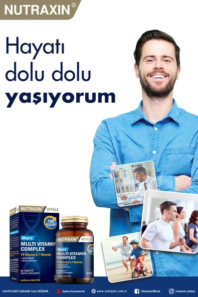 NUTRAXİN Men's Multi Vitamin Ve Mineraller Içeren Complex Takviye Gıda 60 Tablet - 4