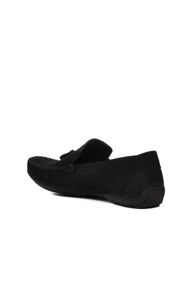 Ayakmod Siyah Nubuk  Erkek Loafer Ayakkabı D7218 M - 4