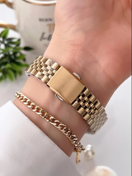 Daniel Klein Çelik Kordon 3 Atm Suya Dayanıklı Özel Tasarım Kadın Kol Saat+Bileklik VS.BLKT.0161 - Resim 3