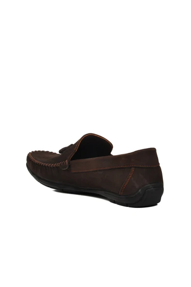Ayakmod Kahve Nubuk  Erkek Loafer Ayakkabı D7218 M - 4