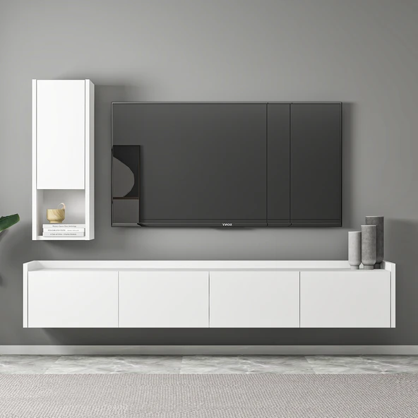 T007 Duvara Monte, Raflı Tv Ünitesi, Tv Sehpası