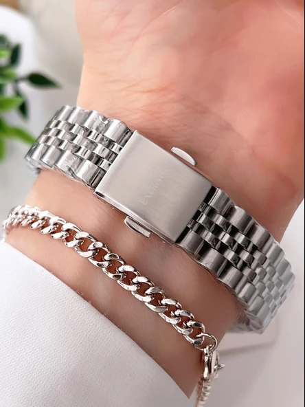 Daniel Klein Çelik Kordon 3 Atm Suya Dayanıklı Özel Tasarım Kadın Kol Saat+Bileklik VS.BLKT.0162 - Resim 3