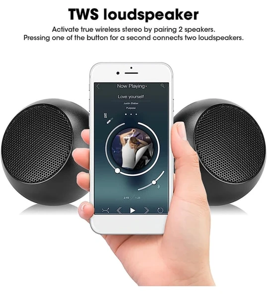5.0 Bluetooth Hoparlör 500mAh Mini Speaker Mini Hoparlör ufak taşınabilir birleştirilebilir ses yüksek kalite Mavi JNG1034SPK - 12