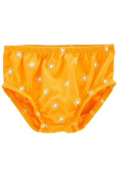 Carters Turuncu Kız Bebek 2Li Tulum 1O956710T - 5
