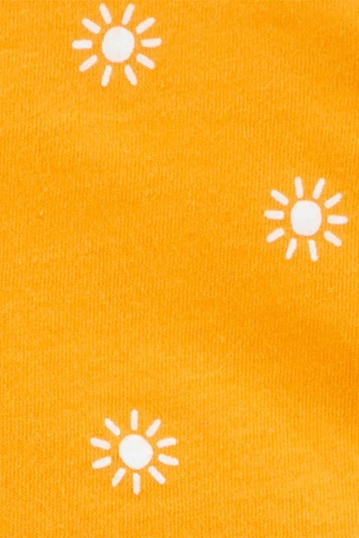 Carters Turuncu Kız Bebek 2Li Tulum 1O956710T - 4