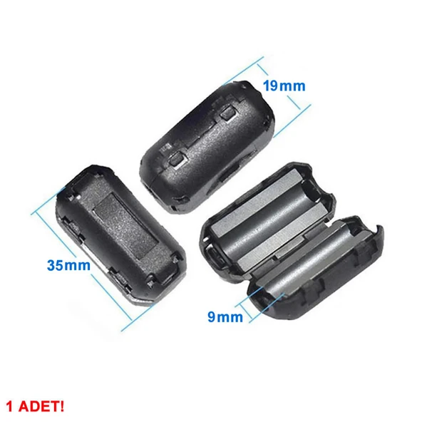 9mm Ferrit Halka Filtre  Kablo Gürültü Bastırıcı Azaltıcı Yüzük Bead RFI EMI Girişim Engelleyici Besleme Haberleşme Ses Data İletişim - 4