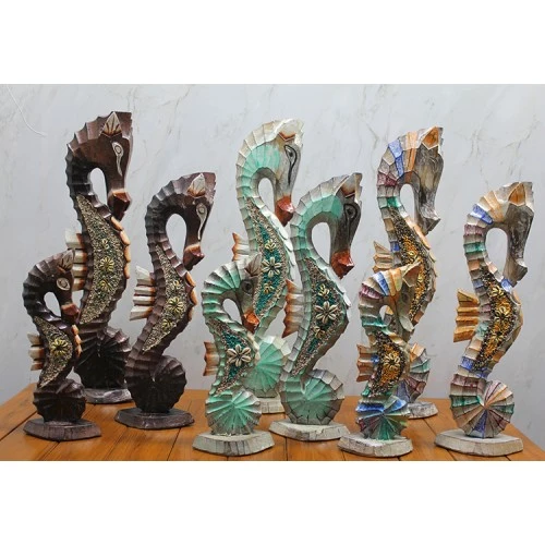 Periboia Ahşap 3'lü Denizatı Kumlu ürün görseli