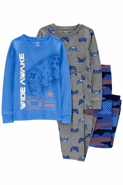 Carters Erkek Çocuk Pijama Set 4'lü Paket 3R496410R