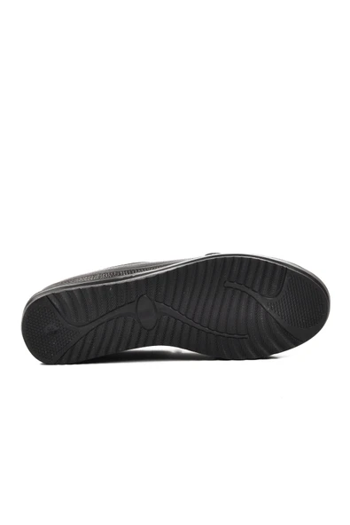 Ayakmod Siyah Simli  Kadın Günlük Ayakkabı 029 Z - Resim 5