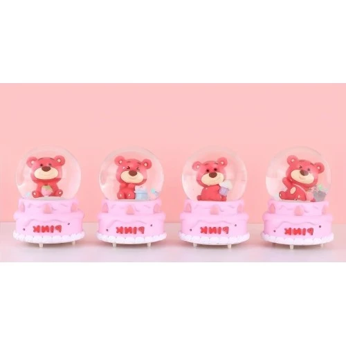 Periboia Ayıcıklı Işıklı Kar Küresi 7 Cm