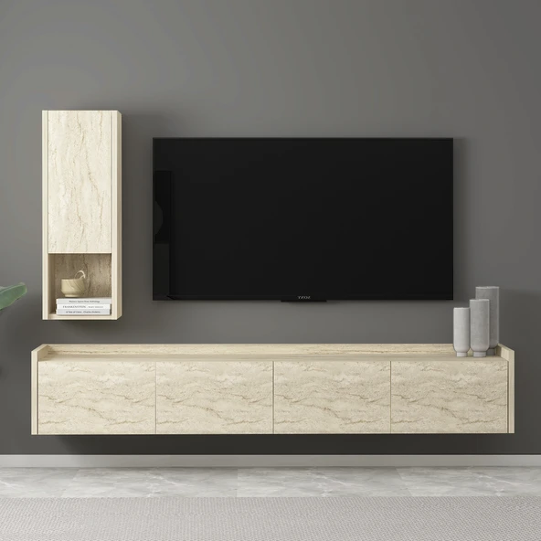 T007 Duvara Monte, Raflı Tv Ünitesi, Tv Sehpası