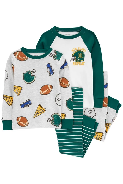 Carters Küçük Erkek Çocuk Pijama Set 4'lü Paket 2R492410R