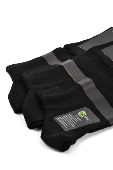 Ayakmod Siyah Bambu Unisex 3'lü Uzun Çorap 24K006 - 2