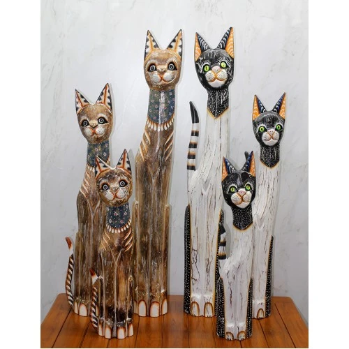 Periboia Ahşap 3'lü Kedi Seti 1 Metre Model 3