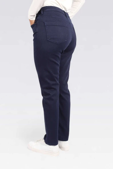 Tolga Saraçoğlu Minimalist Yüksek Bel Regular Fit Kadın Pantolon - Günlük - 3