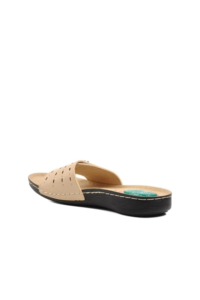 Ayakmod Bej  Kadın Terlik Ayakmod  6808 Z - Resim 4