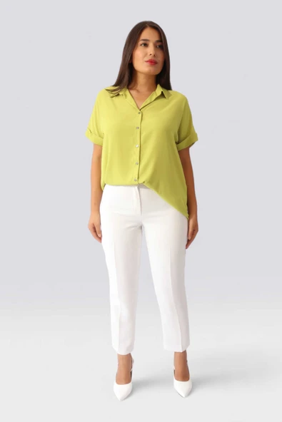 Tolga Saraçoğlu Minimalist Midi Kadın Pantolon - Günlük & İş