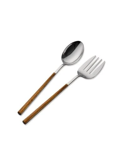 THE MİA WOODEN SALATA SERVİS TAKIMI 2 PARÇA - 4