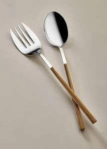 THE MİA WOODEN SALATA SERVİS TAKIMI 2 PARÇA - 2