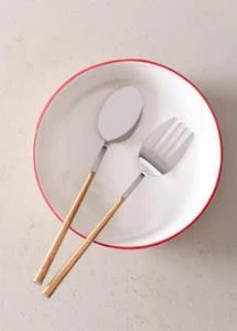 THE MİA WOODEN SALATA SERVİS TAKIMI 2 PARÇA - 3